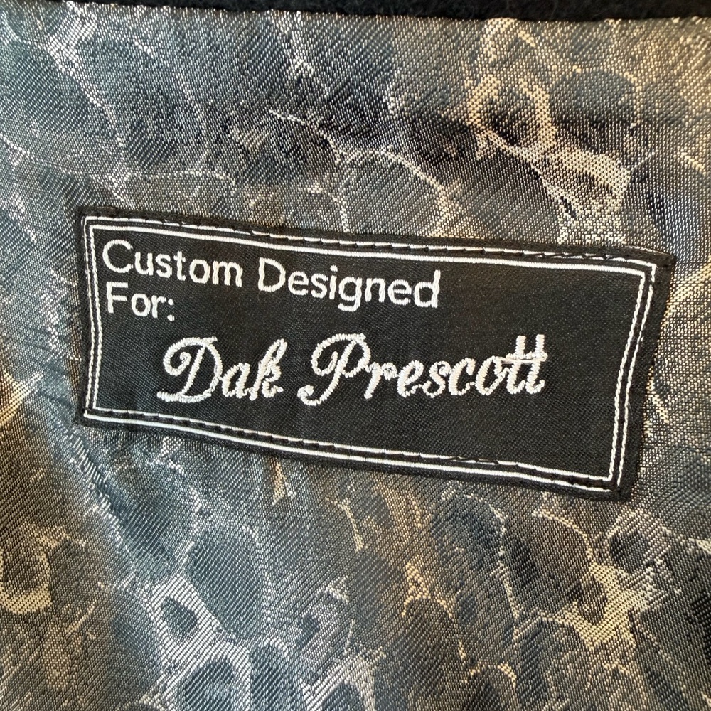 Dak Prescotts Custom Made Gentlemen’s Playbook Varsity Jacket See Measurements View 4